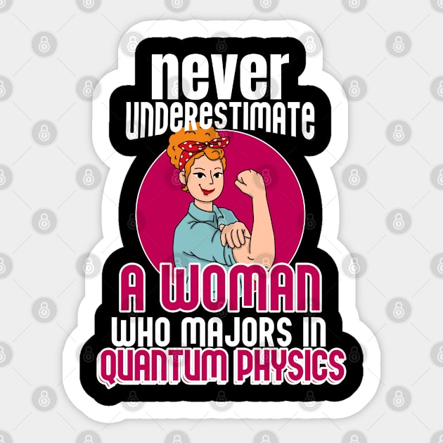 Woman Quantum Physics Sticker by Carolina Cabreira